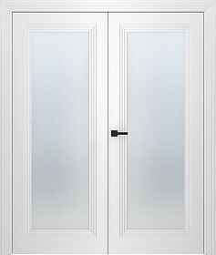 Дв.полотно Пвдощ "Левел 1" Эмаль Белый 2,0-0,9 Мателюкс Белый Каленый Распашная двойная