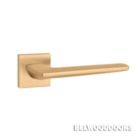 Ручка дверная Lunaria Q 7S KG, золото матовое (квадр. накладка 7мм) фото