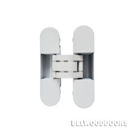 3-WAY петля скрытой установки 120х30 универсальная с колпачками, белый (60 кг на 2шт) (21010-120 WH) фото