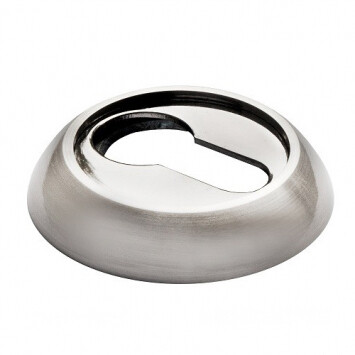 MH-KH SN/BN, накладка на евроцилиндр, цвет - бел. никель/черн. Никель фото MH-KH SN/BN, накладка на евроцилиндр, цвет - бел. никель/черн. Никель фото